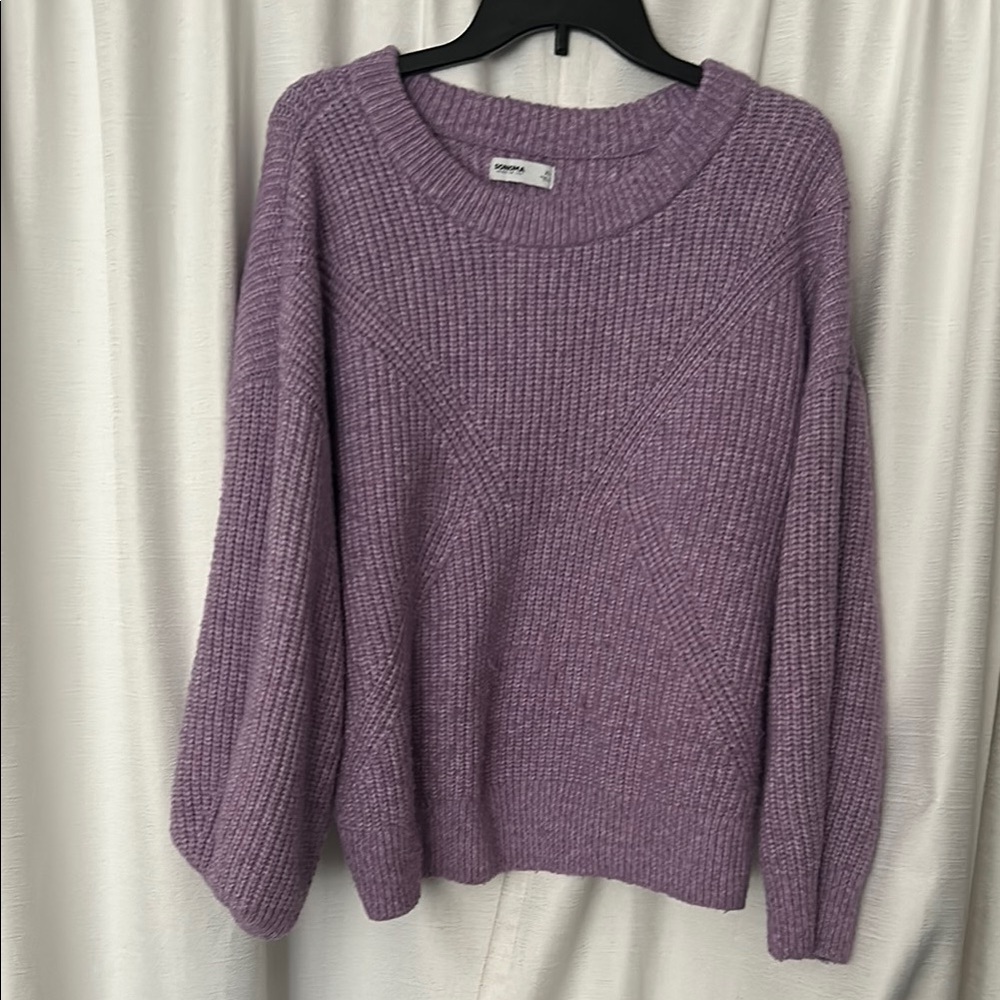 Sonoma Purple/Lavender Women's Knit Sweater